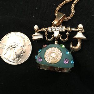 Rhinestone Telephone Necklace - Bling Bling This is So Cute  Drawer 2